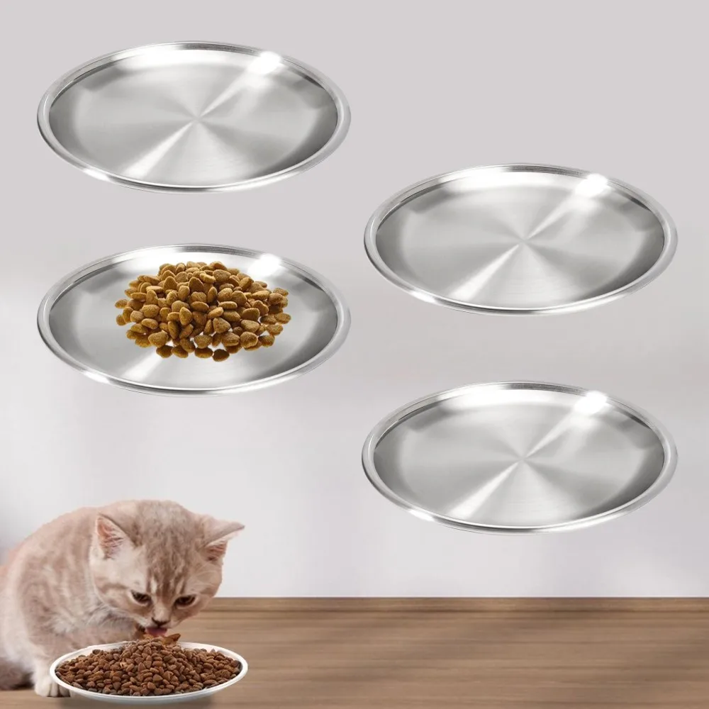 Whisker Friendly Stainless Steel Cat Bowls Set
