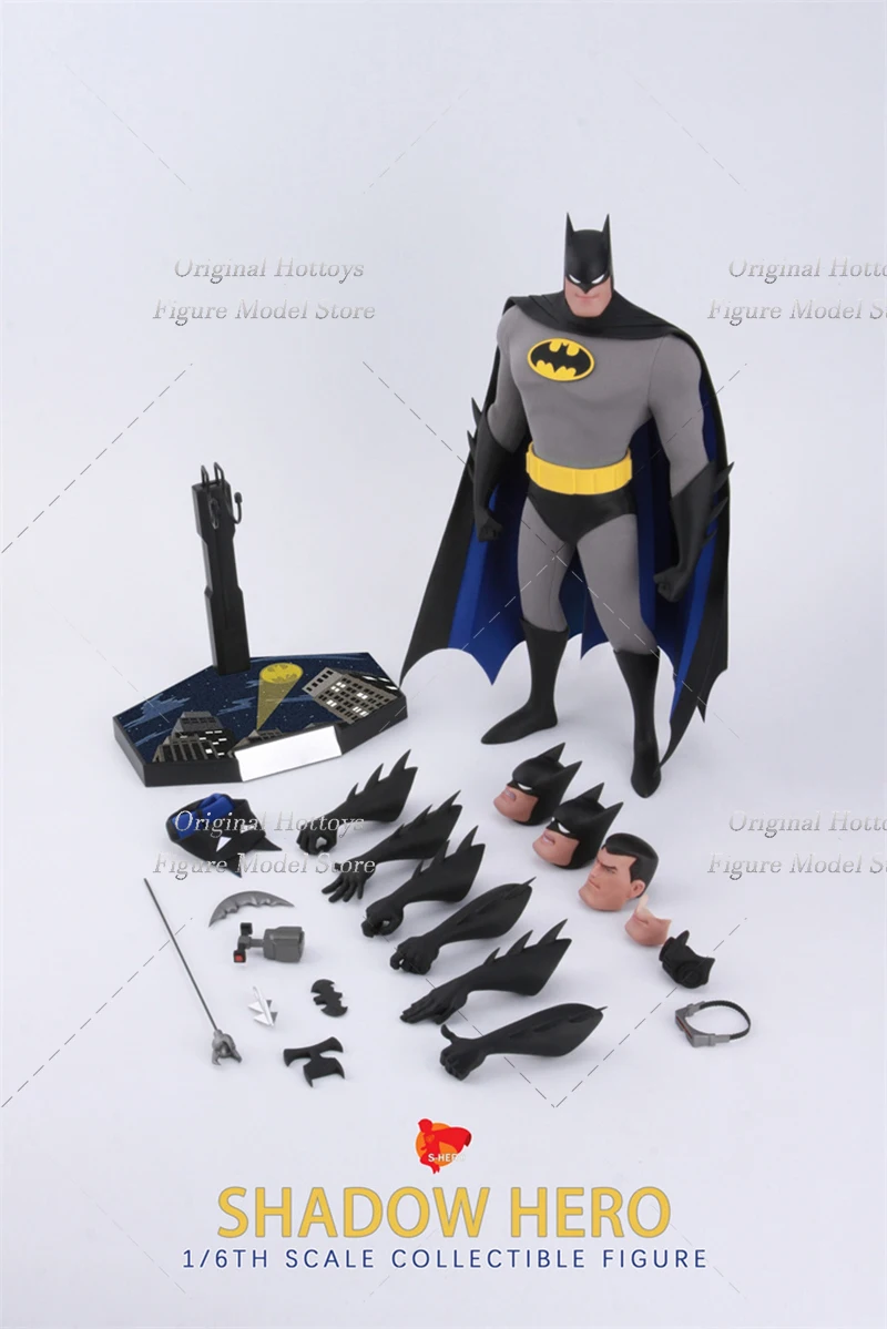 S-HERO SH006 1/6 Scale Male Soldier Bruce Wayne Animated Version Batman Shadow Hero Full Set 12'' Action Figure Doll Gifts