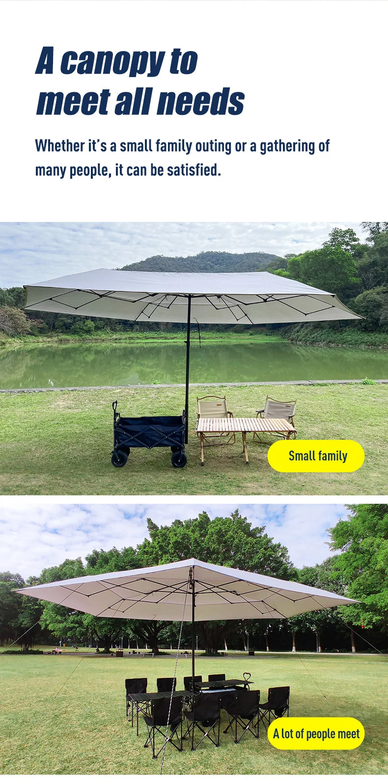 Tent camping wagon specific tent Outdoor Camping Tent Outdoor Quickly set up Camping cart Tent Sun Protection Sunshade tent