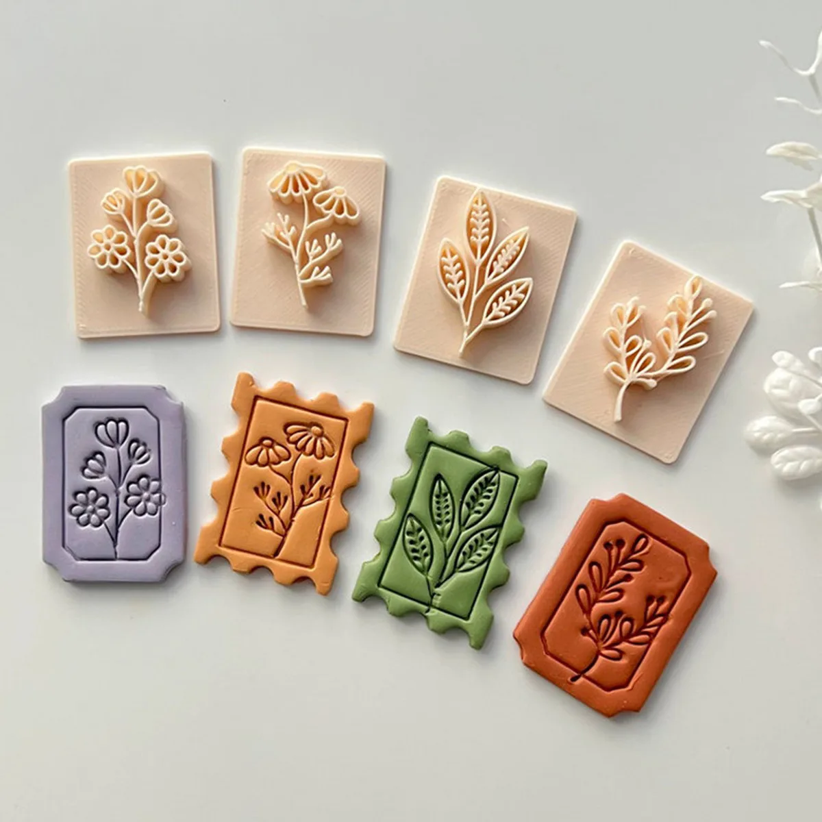 

Polymer Clay Leaf Cutters Mold Botanical Leaves Stamps for Jewelry Earring Making DIY Pottery Ceramic Crafts Embossing Supp Tool