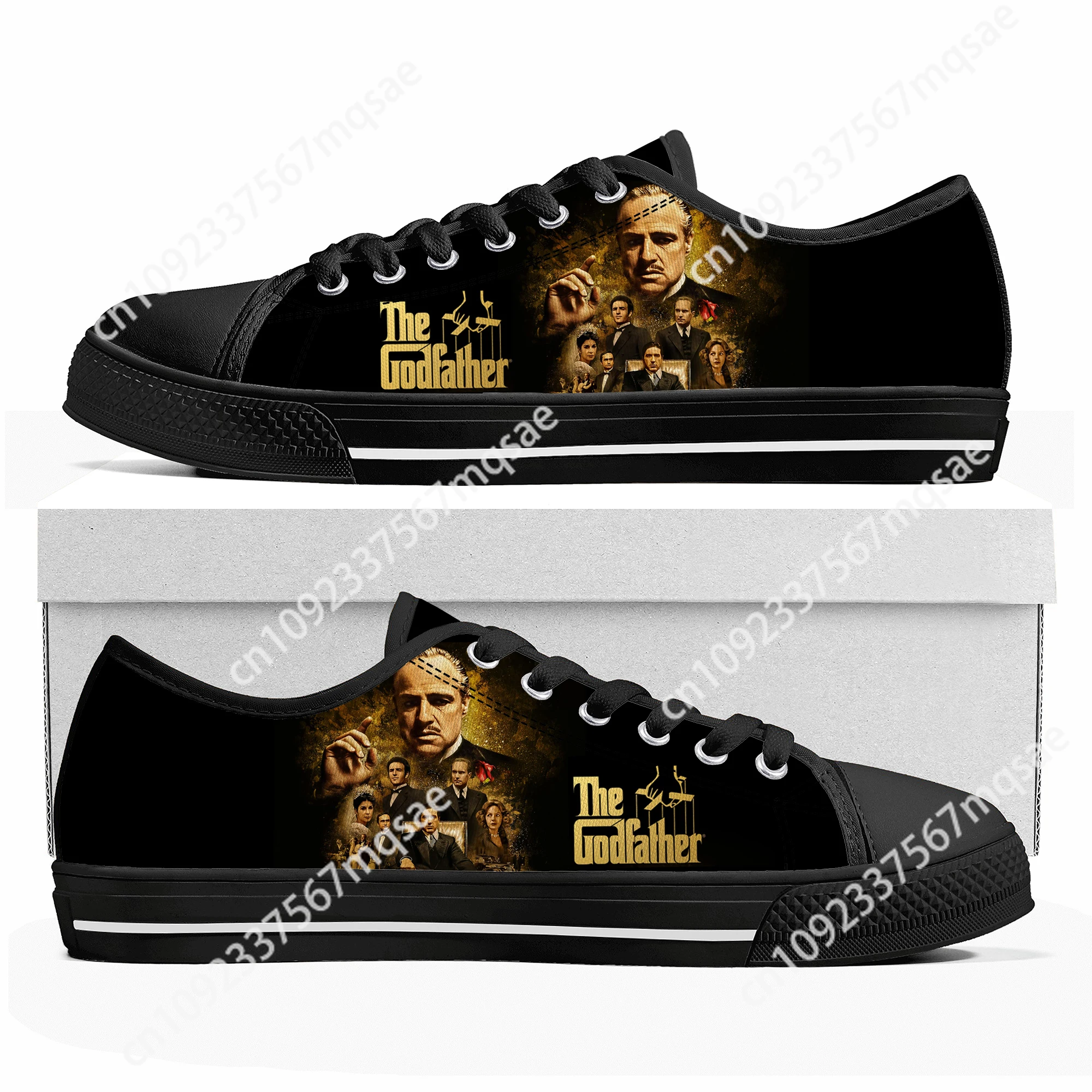 

Hot Cool Movie The Godfather Trilogy Low Top Sneakers Mens Womens Teenager High Quality Canvas Sneaker Couple Shoes Custom Shoe