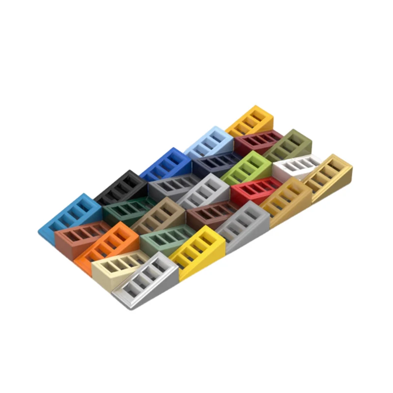 30pcs MOC assembled particles 61409 slope 18 ° 2 x 1 x 2/3 with 4 slots building blocks educational children's toys