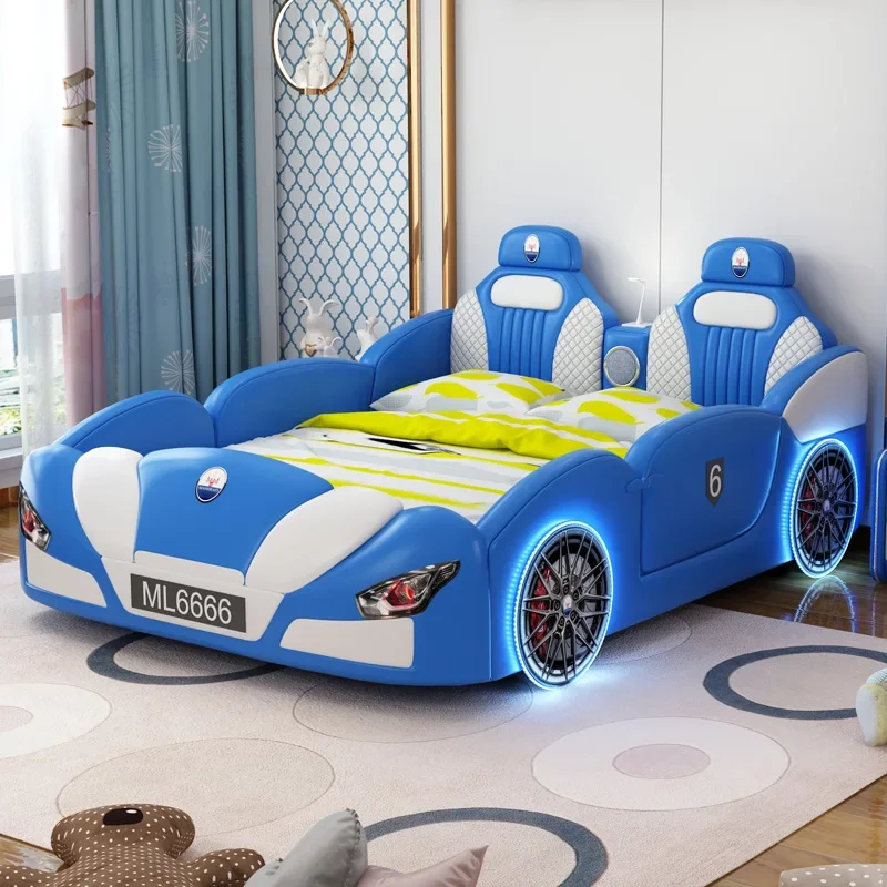 Children's furniture Boys car single bed Creative racing double bed