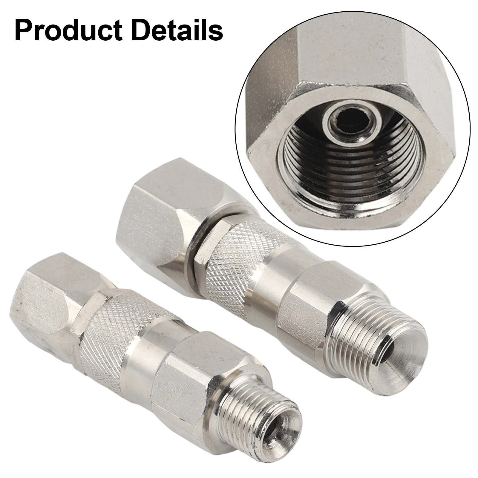 Airless Sprayer Hose Swivel Sprayer Paint Sprayer Connector Hose Swivel Joint Wear-resistant Material 2 Pieces