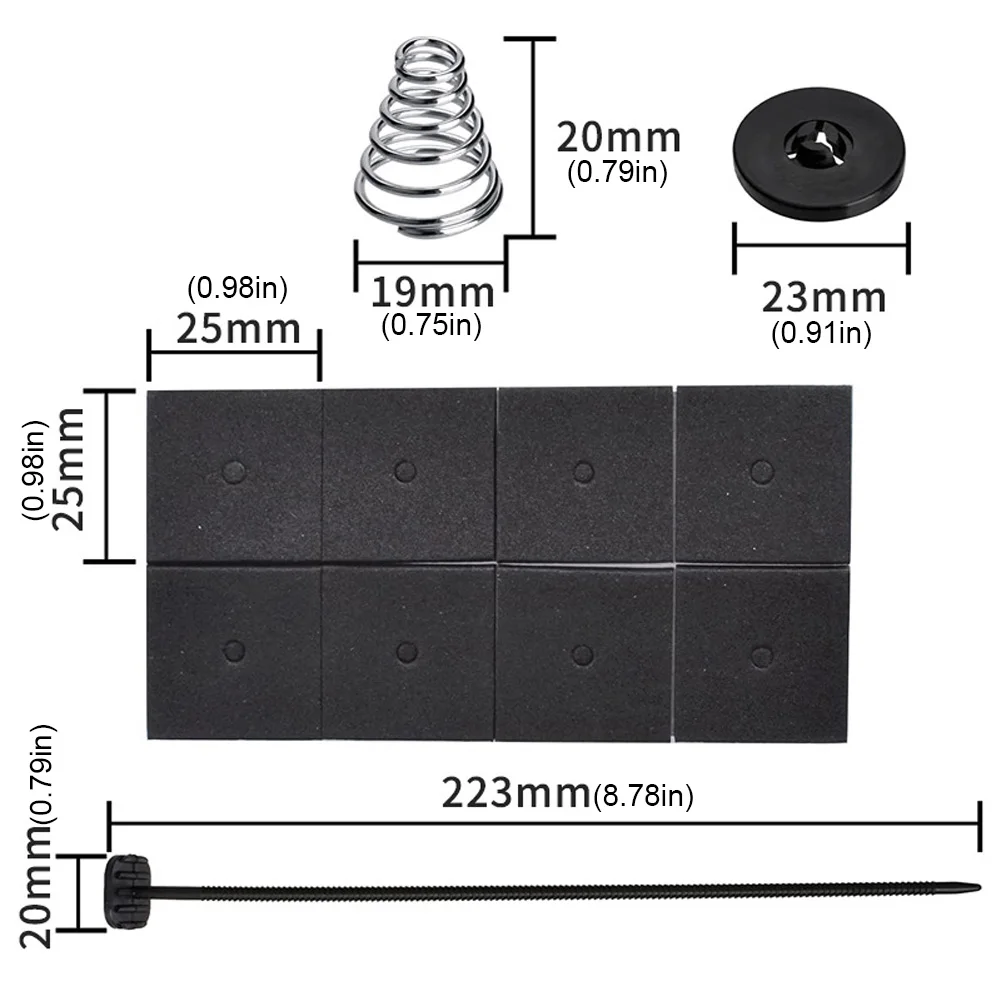 Universal Car Electric Radiator Fan Tie Strap Mounting Kit Zip Ties Straps Tabs Brackets Car Accessories Parts