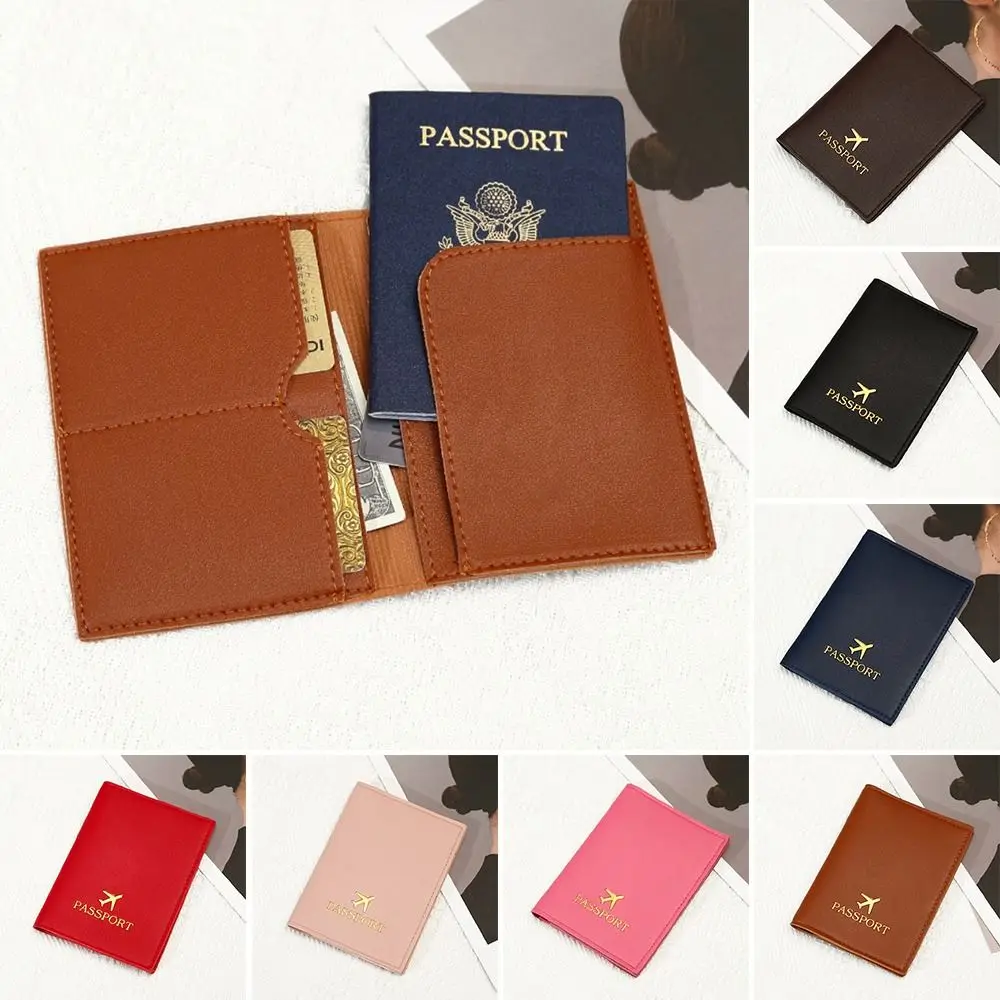 New Simple Fashion Passport Cover Cute Travel Passport Holder Wallet Gift PU Leather Card Case Cover Unisex