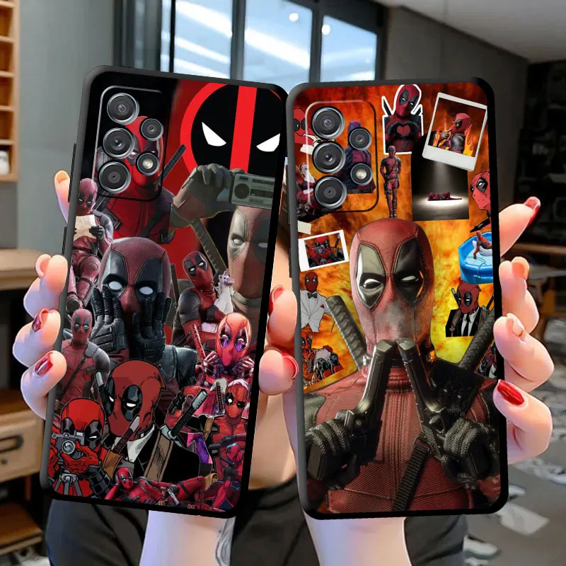 Case For Samsung Galaxy A50 A70 Note 20 Ultra 10 Plus 9 8 A03 A20e A40 A30 A04 A10 Phone Cover TPU Funda Comics Deadpool Marvel