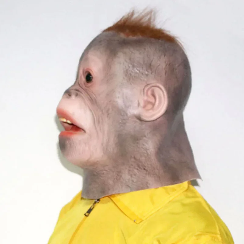 2025年ハロウィン フードパーティー 動物マスク オランウータンフード ショープロップス 怖いコスチューム＆アクセサリー