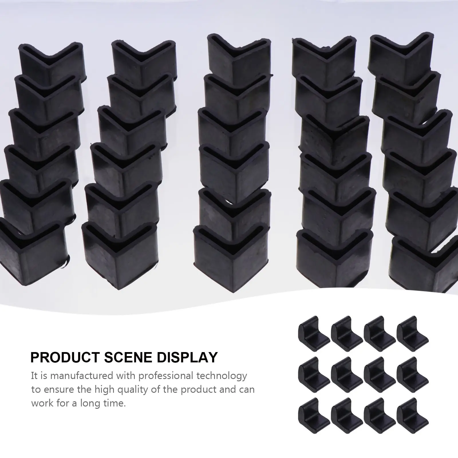 30 Pcs Rubber Feet Cover Thick Environmental Protection Floor Protector Non Slip Furniture Leg Caps Desk Bed Frame Pads Wear