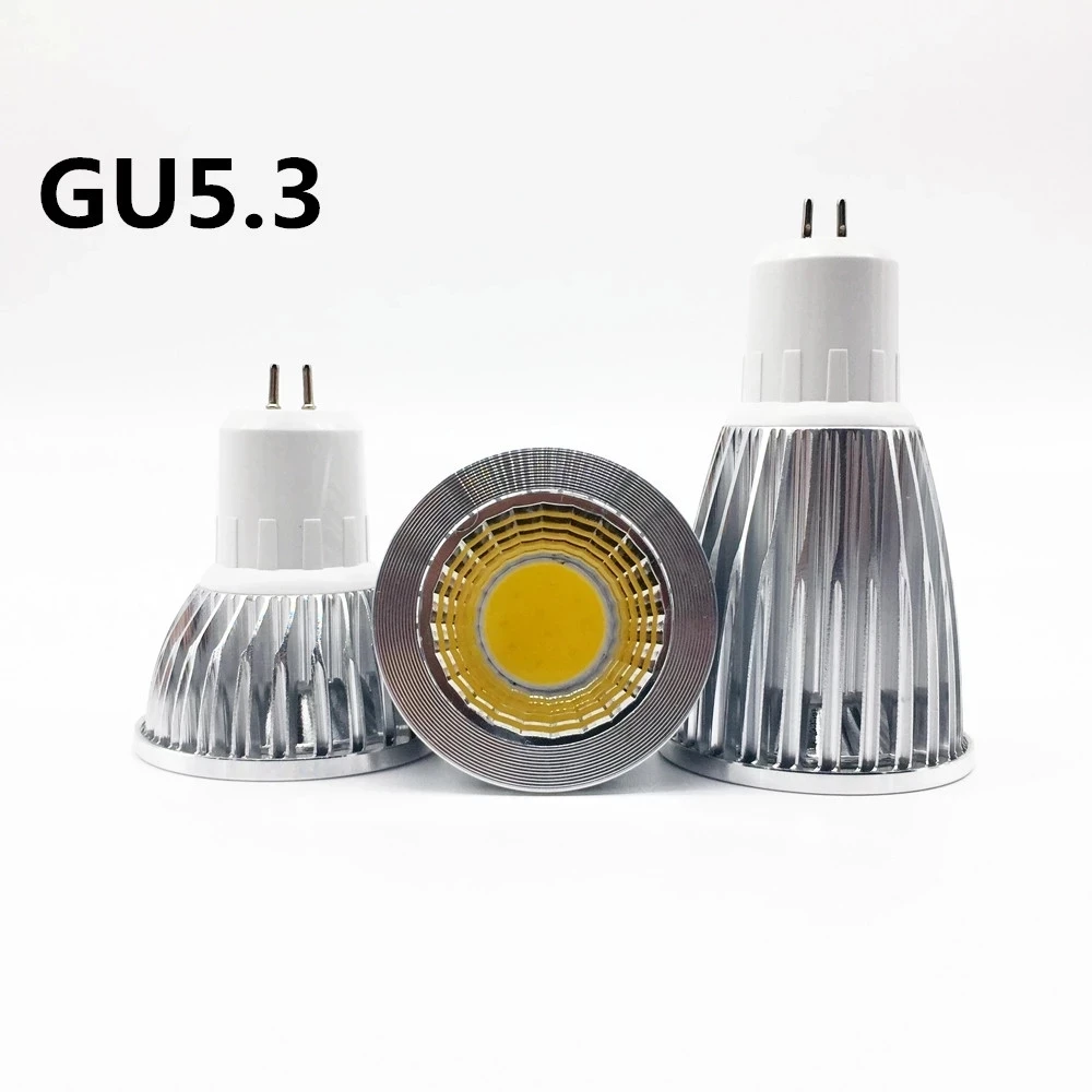 6x chegada de alta qualidade led holofotes mr16/gu5.3 9w 12 15 12v/110v/220v lâmpada regulável led natal fresco quente branco lâmpada