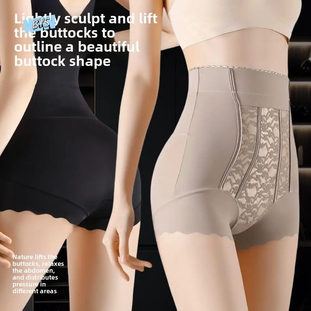 

High Waist Postpartum Body Shaper Lace Flowers Shapewear Seamless Underpants Panties Belly Contracting Butt Lifter Briefs Lady