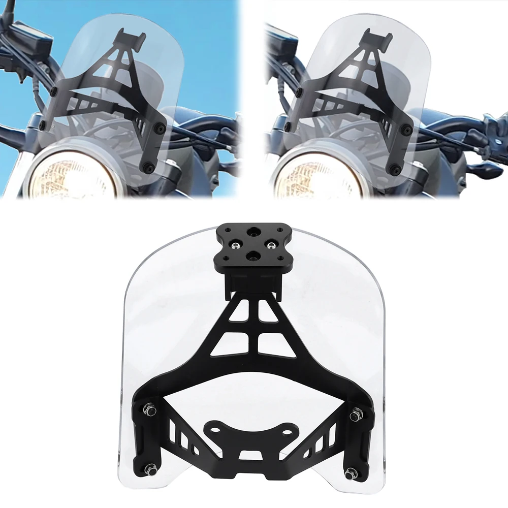 

Windshield Bracket GPS Navigation Bracket Fit For Honda CMX 500 Rebel CMX500 2017-2025 Motorbike Adjustable Windscreen Deflector
