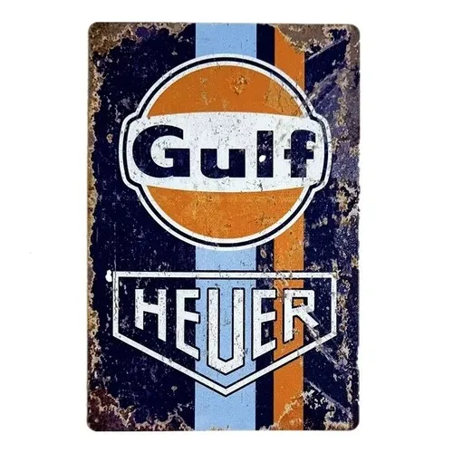 Heuer Retro Metal Sign Man Cave Wall Art Collectible Automotive Decor