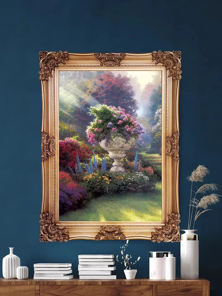 European Style Oil Painting Frame Photo Frame, Bathroom Foyer Wall Mounted Mirror Photo Frame , Photo Studio Decoration Frame