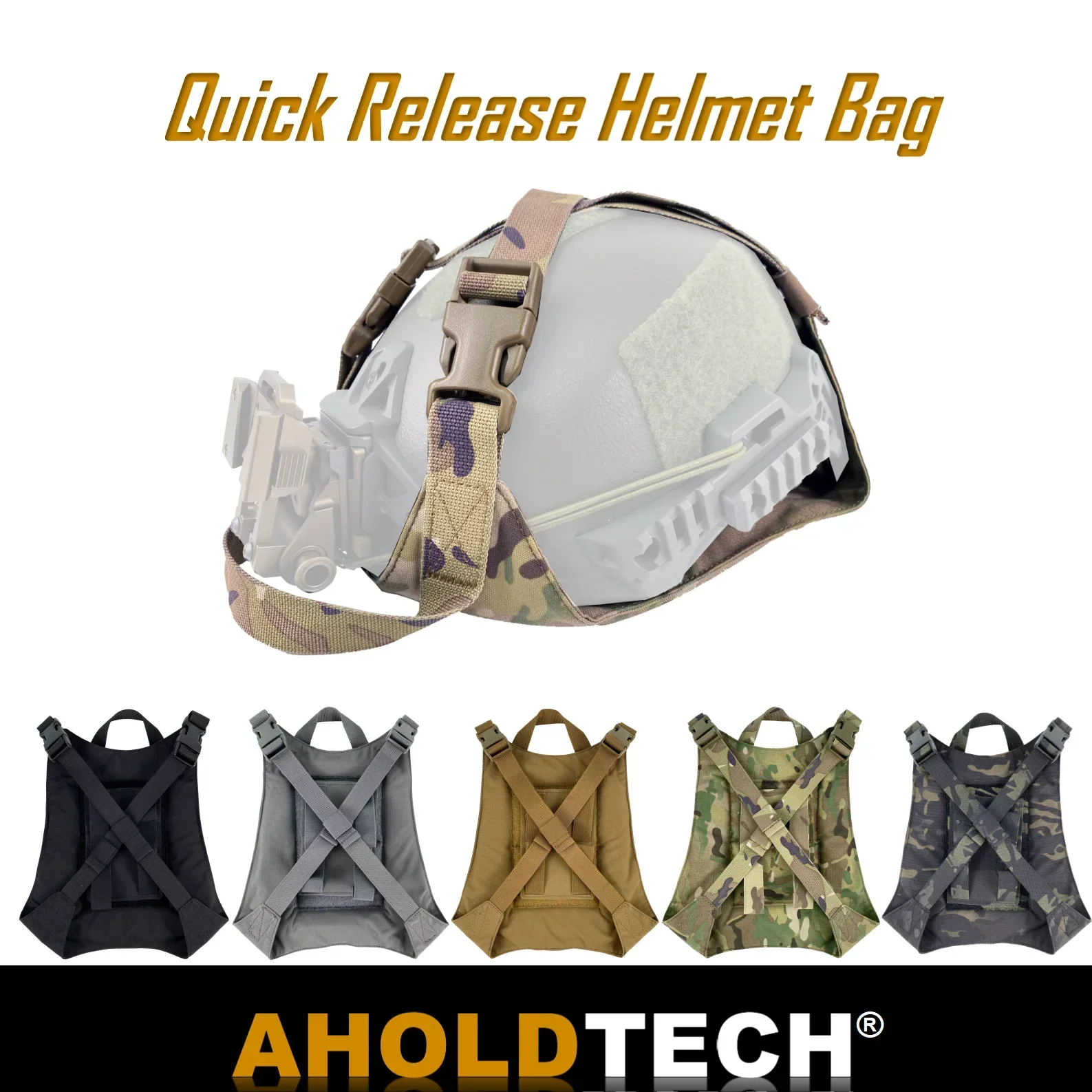 

Aholdtech Lightweight Tactical Quick Release Helmet Storage Bag Carrying bulletproof Fast Mich Wendy Helmet Night Vision Device