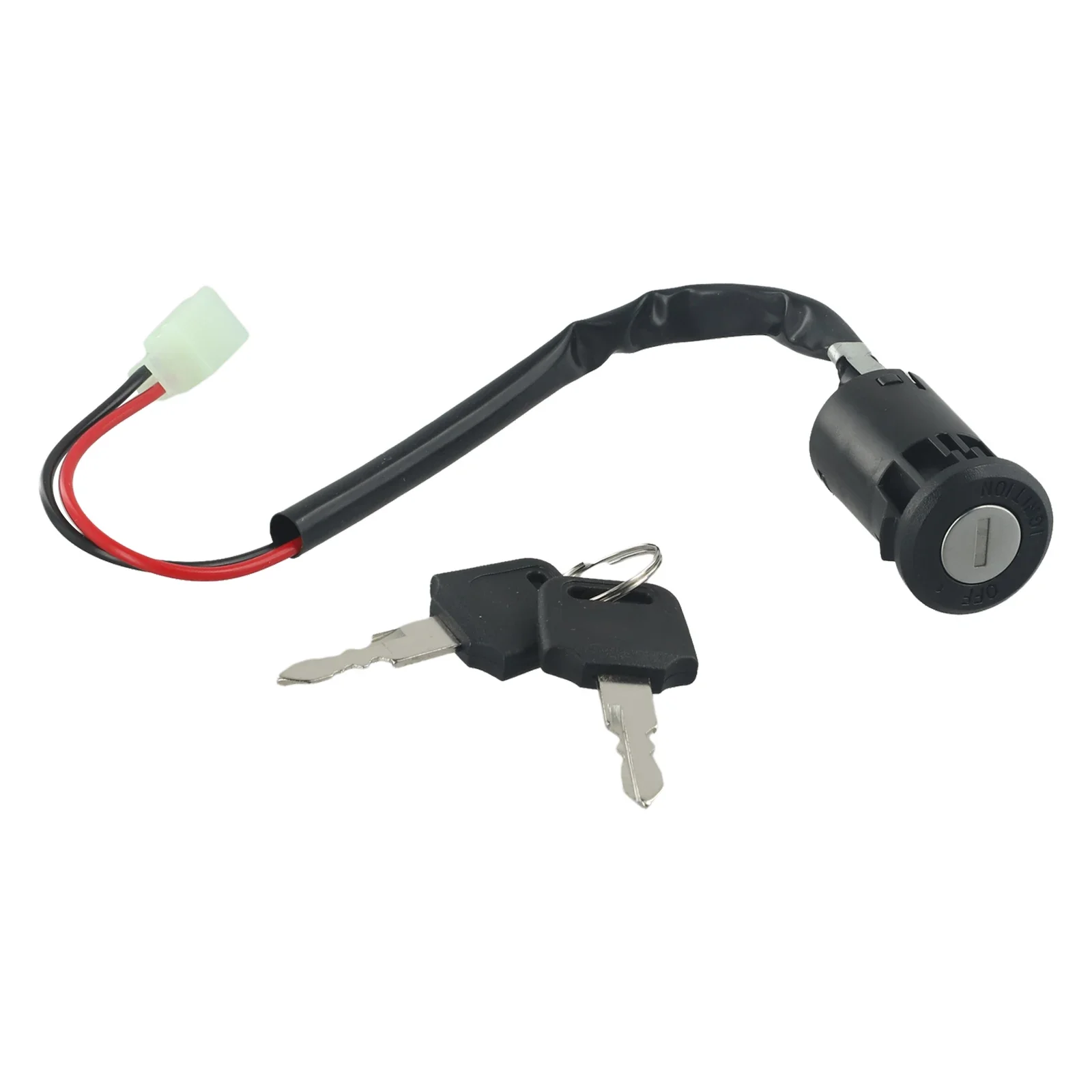 1set Electric Bike Scooter Tricycle Ignition Key  Switch 2 Wire Position Lock And Key Electric Motorcycle Practical Accessories