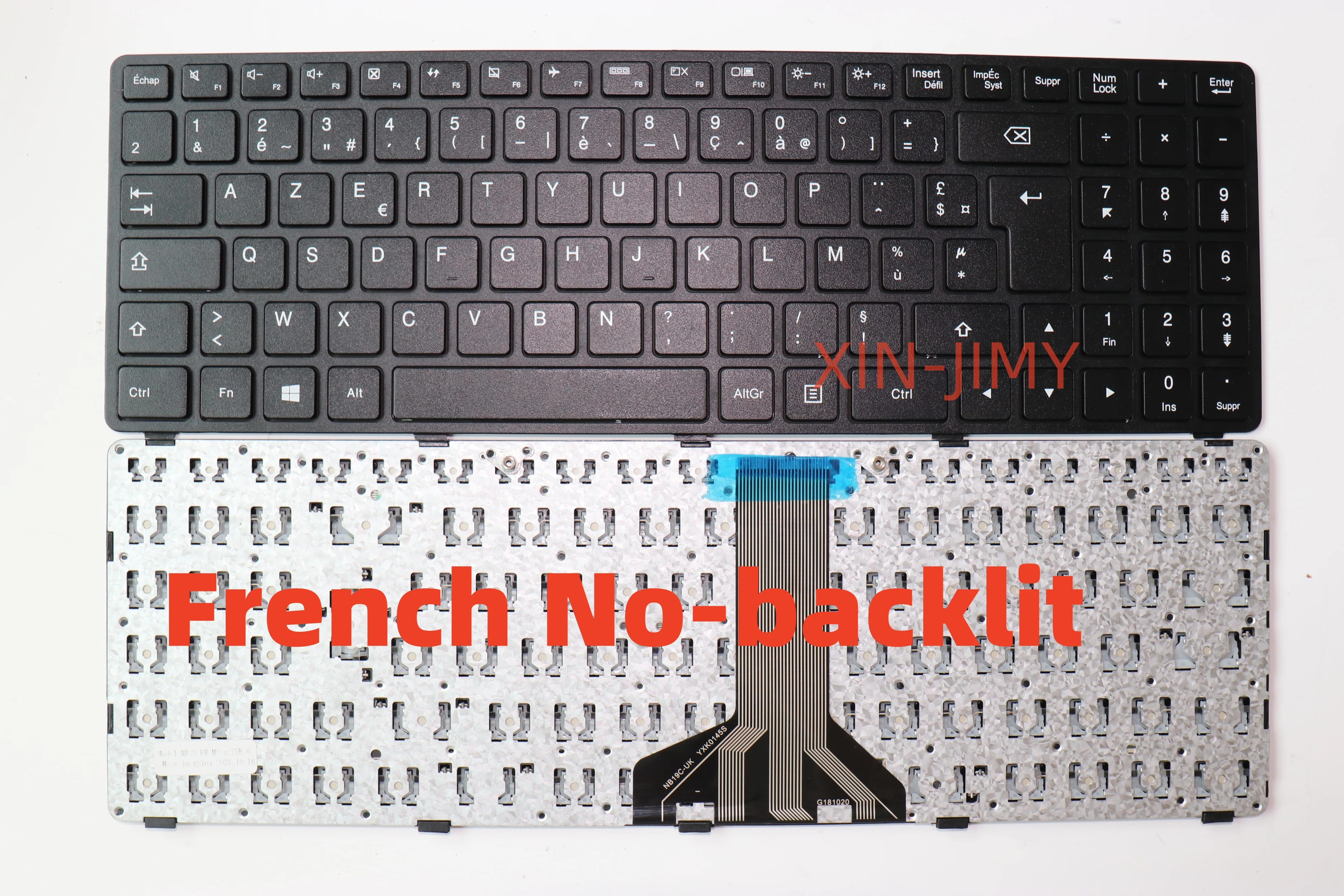 

Черная клавиатура для ноутбука с французской раскладкой для Lenovo Ideapad 100-15IBD B50-50 80S2 с подсветкой