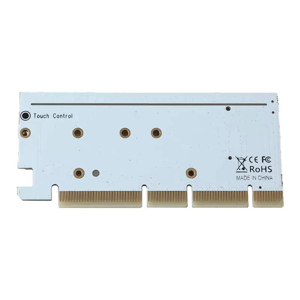 M2 to PCI Express PCIE4.0x16 Expansion Card with RGB for M.2 NVME Protocol 2230 2242 2260 3380 SSD Adapter Card for Desktop PC