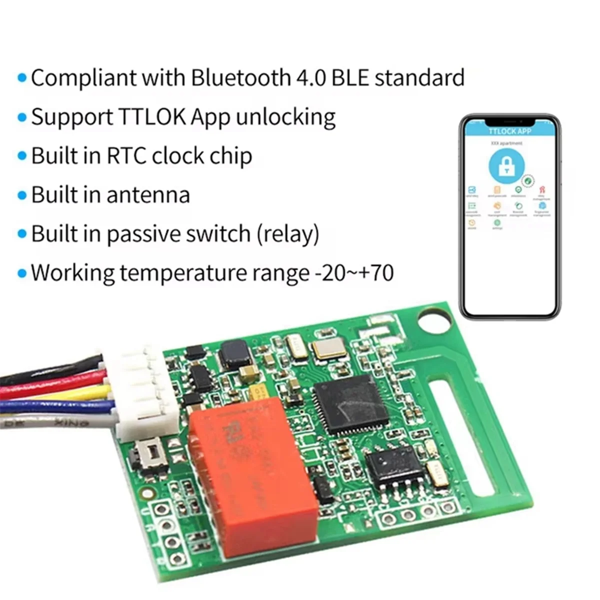 NEUE SN-9134 TTLOCK App Remote Elektronische Schloss Modul Board Lock Modul Relais Ausgang Tür Access Control System