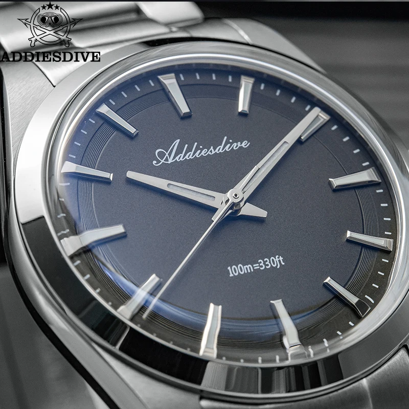 ADDIESDIVE Hot Sale Men Watch VH31 AD2066 10Bar Waterproof BGW9 Super Luminous 316L Stainless Steel Quartz Watch