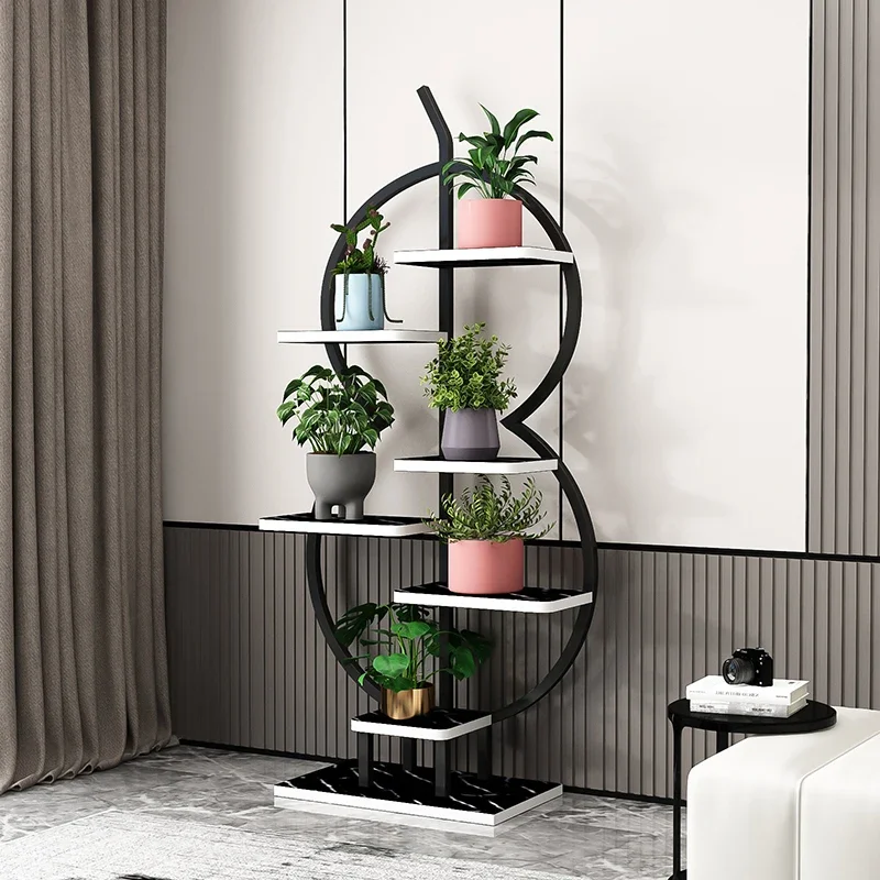 

Flower shelf living room floor-standing luxury online celebrity flowerpot simple modern green radish indoor wrought iron