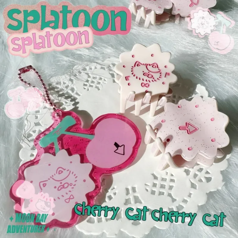 In Stock Splatoon3 Jet Fighter スプラトゥーン Cherry Judge Cat Bag with Acetic Acid Clip