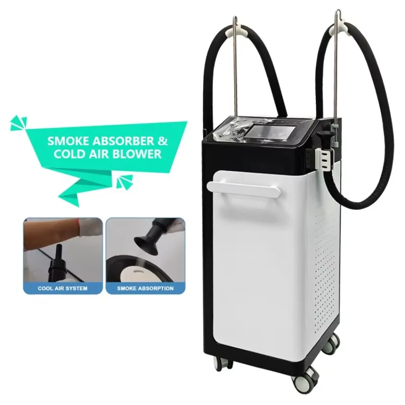 Professional Fume Extractor and Air Cooling Machine Dual Handle Smoke Absorber Cooling System for Treatment Salon