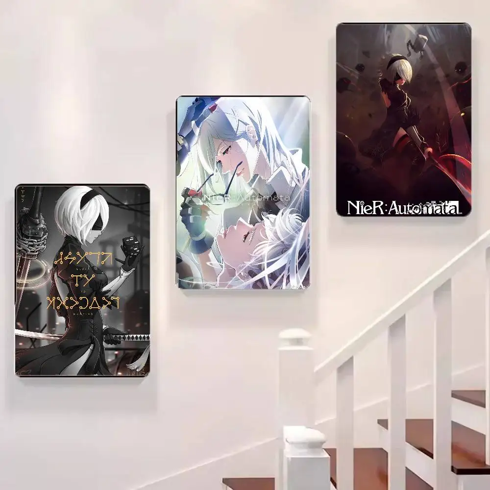 2B игра NieR плакат самоклеящаяся художественная водонепроницаемая бумажная наклейка домашний декор стены комнаты