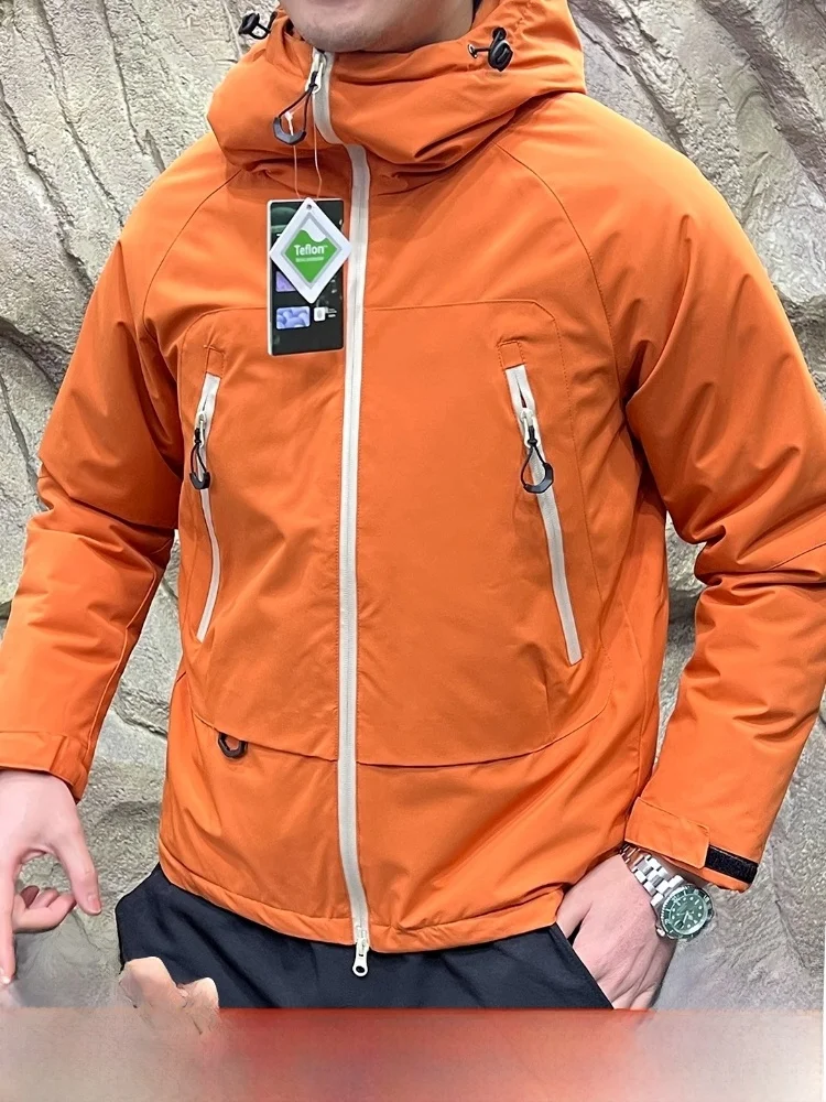 

Thiened Silver Ion Heat Reflection Tee Proof Technology Мужская хлопковая куртка Осень Зима Антихолодный Теплый Модный с капюшоном Lo...