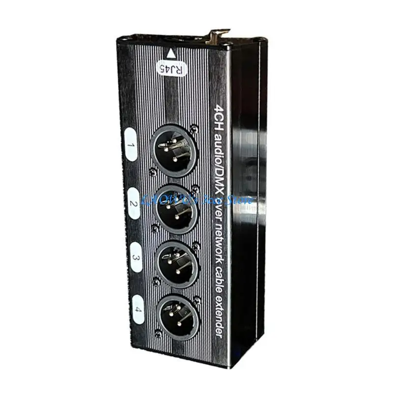 

Y8AD Snake Cable Multi Extenders, 4 Channel 3Pin Multi Networking Snake Receiver with Cat5 Networking Snake Receiver