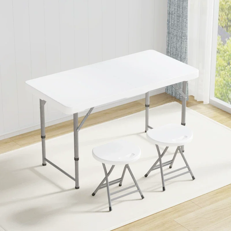 Foldable Table Outdoor Portable Rectangle Desk for Home Dining Office Meeting Training