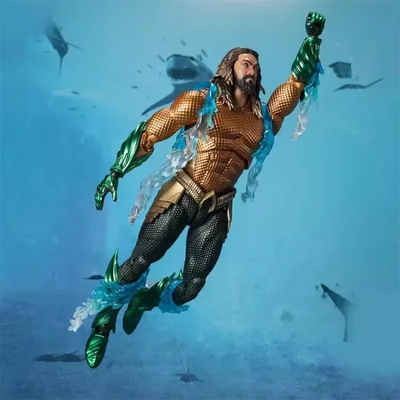 متوفر في المخزون بانداي الأصلي S.H.Figuarts Aquaman 2 أنيمي ألعاب شخصيات الحركة جمع نموذج هدايا العيد تحصيل الحلي