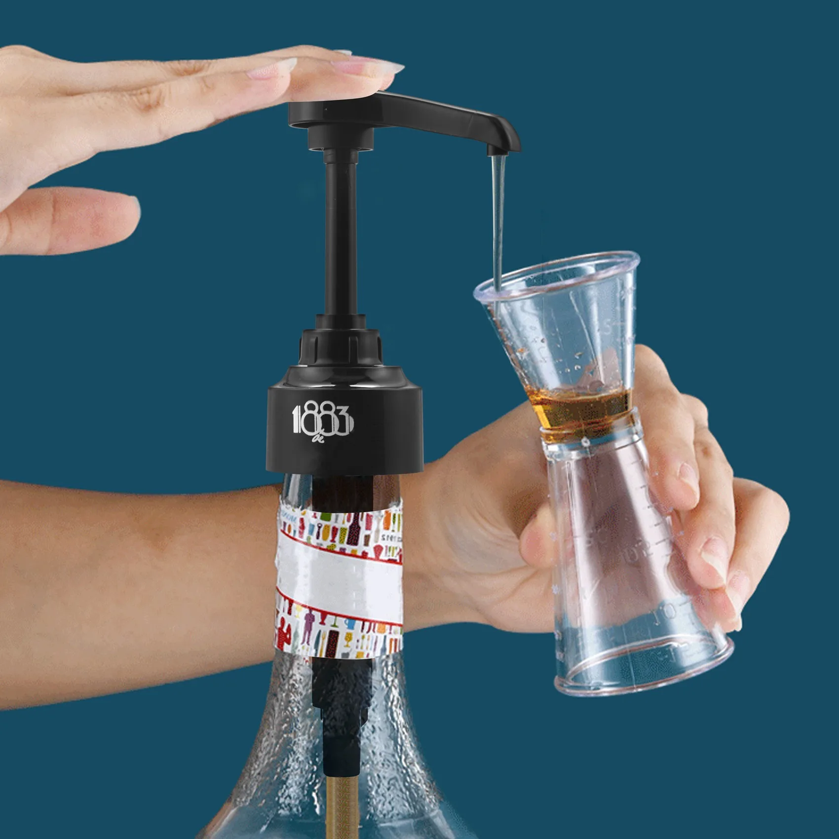 BOFF- 4 عبوات من مضخات الشراب السوداء سعة 8 مل رائعة لشراب قهوة مونين ونكهات مخاريط الثلج والمزيد