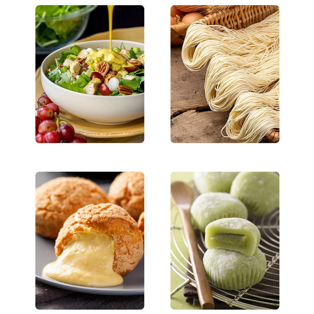 Электрический миксер, большая емкость 8 л, легко смешивается, крючок для теста, венчик и миксер для выпечки, торта и муки