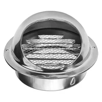 Aa Stainless Steel Vent Cap Rainproof ExteriorWallAir Outlet Grille Round Heating Cooling Vent Cover 75/80/100/20/150/160MM
