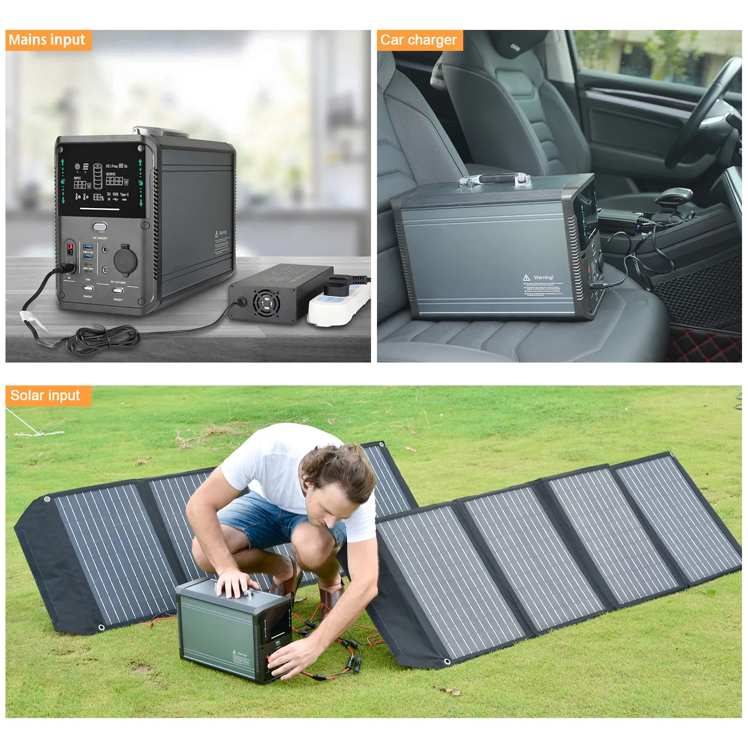 Portable 1KW Solar Charging Power Bank Outdoor Power Station With MPPT Controller Offering 5000W 3000W 2000W 1000W Capacity