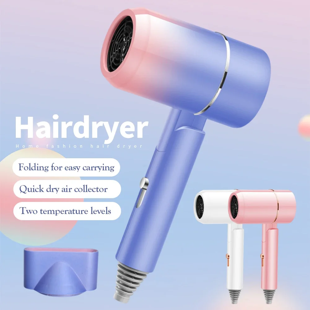 550W Mini Folding Hairdryer With Carrying Bag Hot Air Anion Hair Care for Home Travel Hair Dryer Dormitory Blow Drier 220V-240V