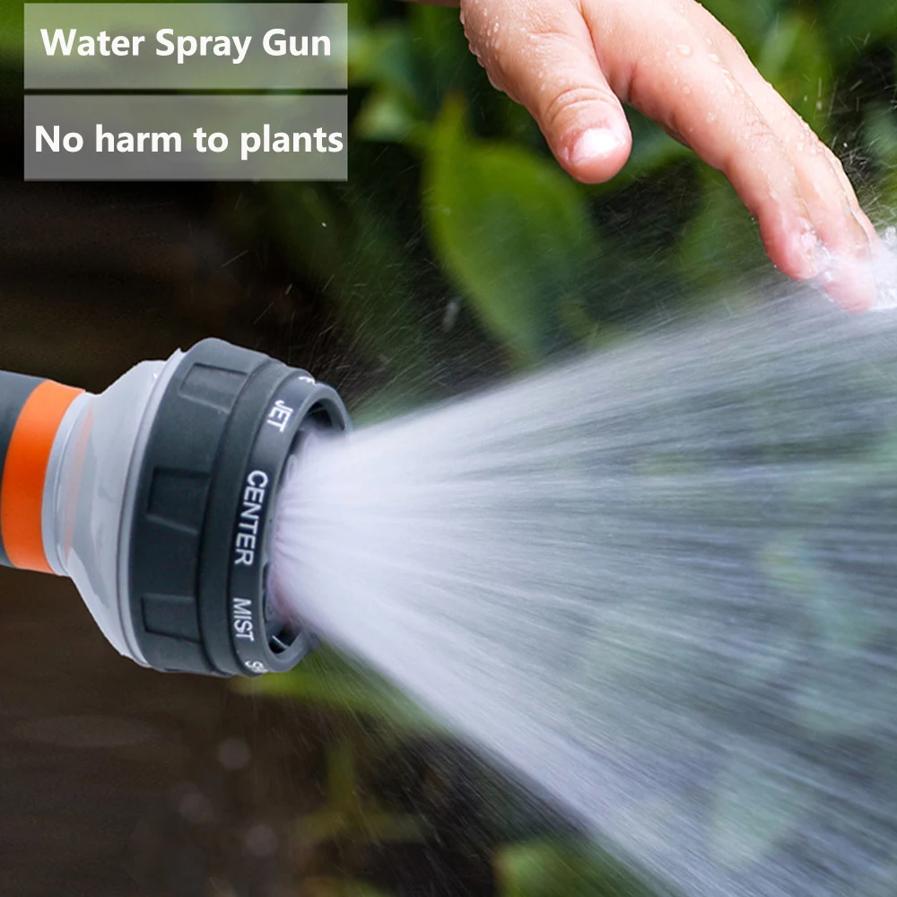 1-2Pc Watering Gun Garden 8 Modes High Pressure Sprayer Adjustable Irrigation Watering Nozzle Plant Lawn Yard Watering Sprinkler