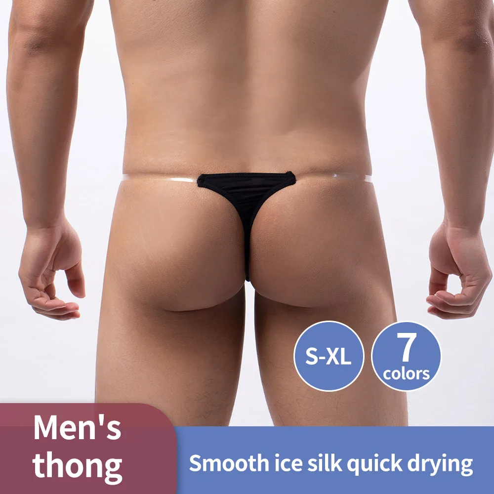 Transparent Waistband Men's Thongs - Ultra-Sexy Breathable Underwear Perfect for Intimate Moments & Home Relaxation image 4