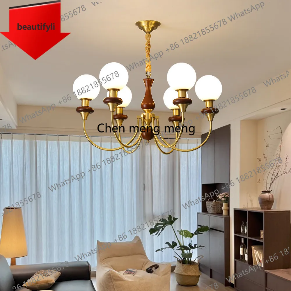 

a50 French antique style living room chandelier main light American retro style bedroom light living room light