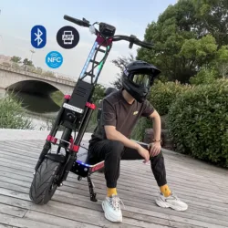 72V 30Ah 100Ah Electric Scooter APP Control NFC/Password Power On Dual Motor 8000-15000W High Speed E Bike Long Range For Adults