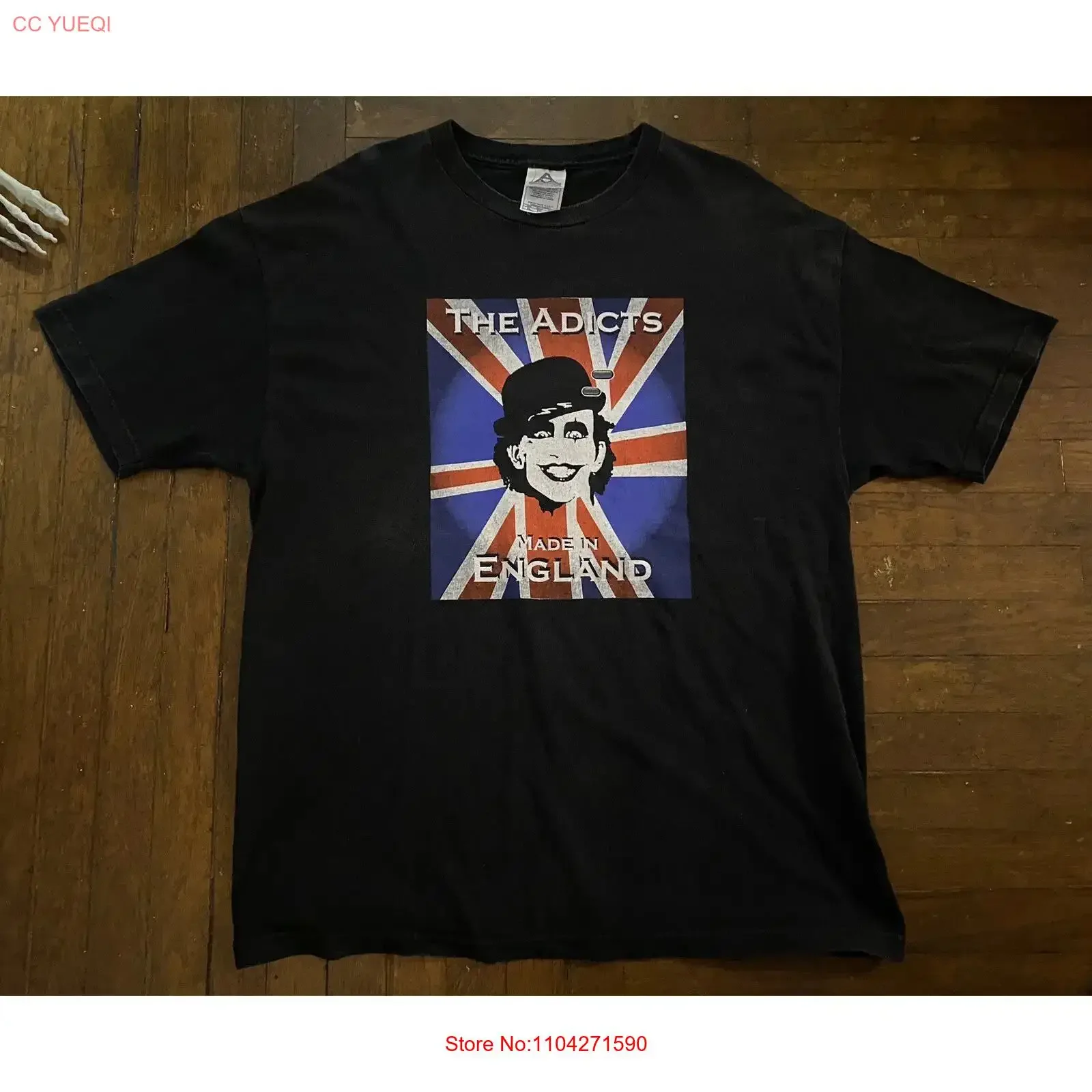 Camiseta The ADICTS Made In England Like Clockwork World Tour 2003, color naranja punk, ADX vintage, lavada, cómoda, versátil, unisex