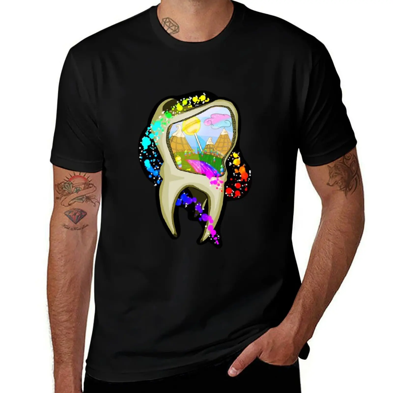 Sweet Tooth T-Shirt Plus Size Gym Sports T-Shirt