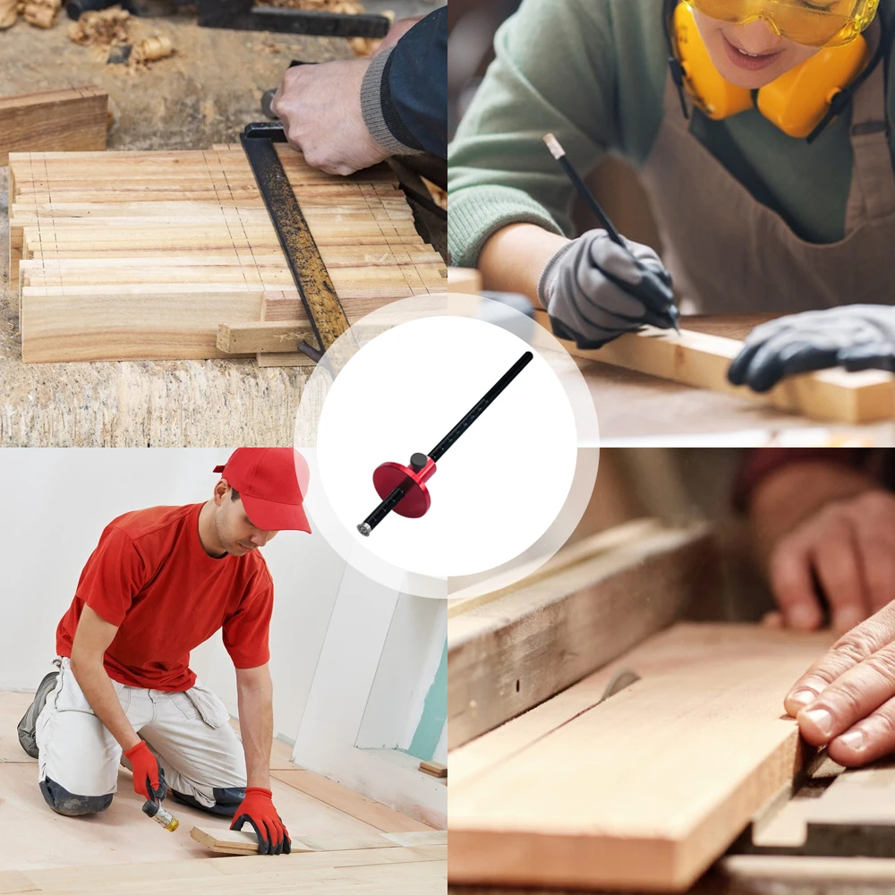 

Woodworking European Style Scriber Metric/Inch Scale Blade Scribing Tools Carpentry Parallel Line Drawing Mortise Marking Gauge