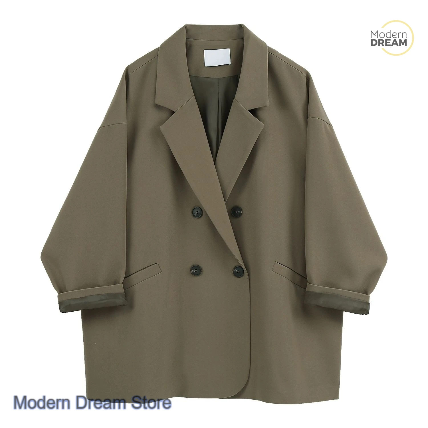 

French style fashion loose plus size women's spring and autumn new version of retro temperament casual Joker suit jacket