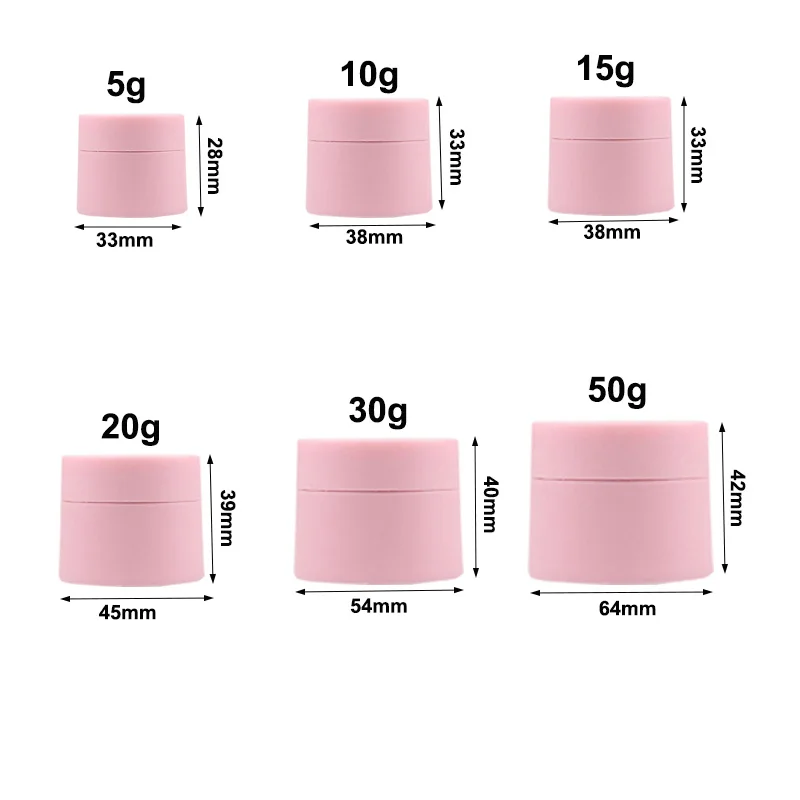 30Pcs Face Cream Jars Cosmetic Plastic Box Empty Tight Waist Container Portable 10g/15g/20g/30g/50g Refillable Bottle Travel