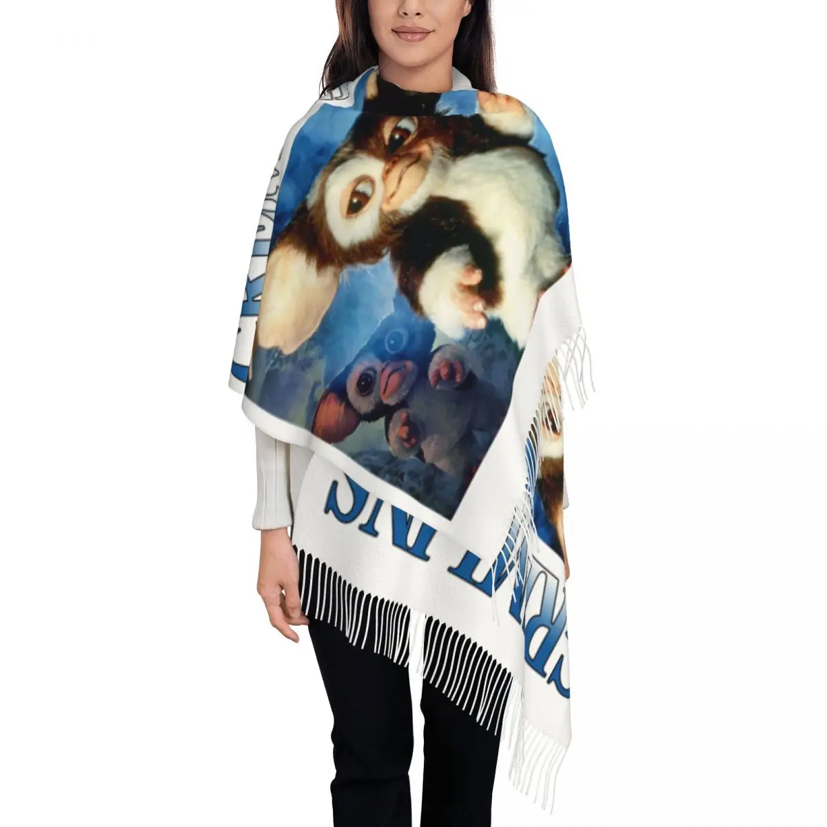 Customized Printed Vintage Gremlinss Scarf Men Women Winter Fall Warm Scarves Gizmo 80s Movie Mogwai Monster Shawls Wraps