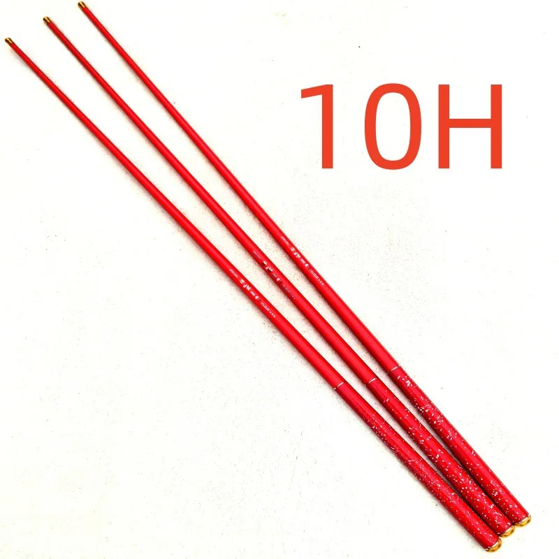 Nova vara de pesca ultra dura 10h 1.8m 2.1m 2.7m 3m vermelho preto pit batalha pólo para carpa