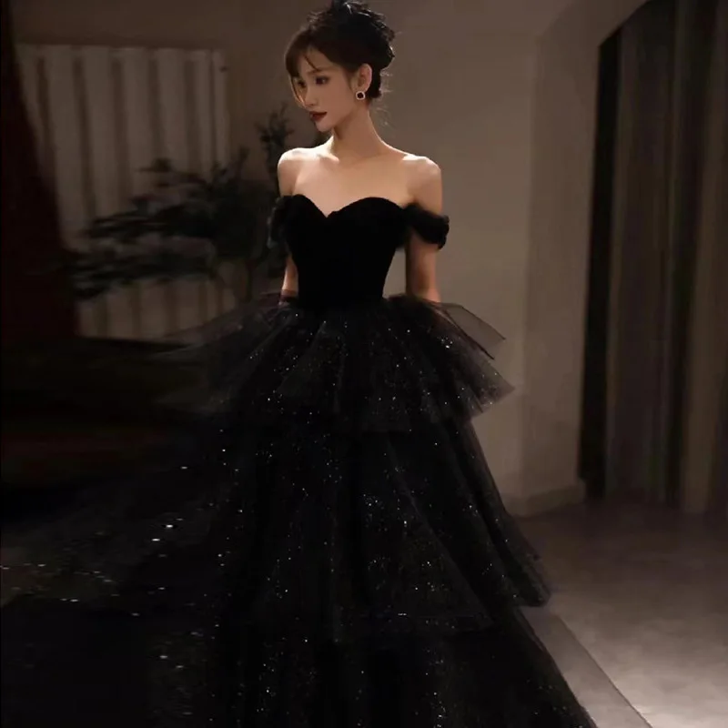 Black Sequin Corset Mexican Quinceanera Dresses Ball Gown Sweetheart Shinning Sweet 16 Dresses Birthday Gown vestidos de 15 Anos