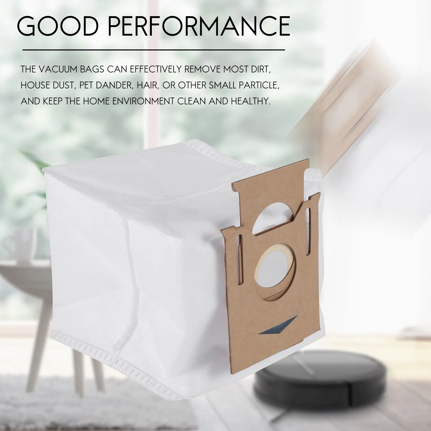 L65A 8 Pack Dust Vacuum Bags 2.5L for Ecovacs DEEBOT OZMO T8 AIVI T8 Max T8 Series T9 Series N8 Pro Plus N8 Pro Robot Vacuum